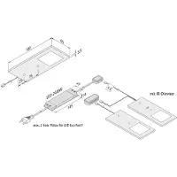 Hera LED-benkbelysning Eco-pad F 2 stk 3 000 K svart