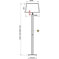 Aluminor Quatro Up gulvlampe ibentre/krom