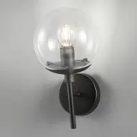 METALLUX Vegglampe Global Ø 15 cm svart