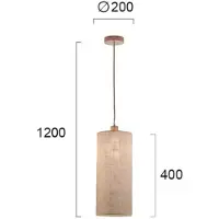 VIOKEF Hengelampe Senso, lang og smal, Ø 20 cm