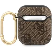 GUESS GUA24GSMW AirPods deksel brun / brun 4G Script Metal Collection