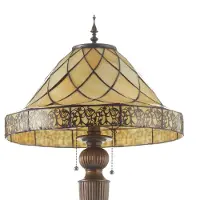 Clayre & Eef Dekorativ stålampe Diamond med Tiffany-skjerm