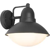 QAZQA Moderne utendørs vegglampe sort IP44 - Marcel