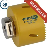 Wareco ProFit bimetal Plus hulsav med adapter, rustfri og metal, 68 mm