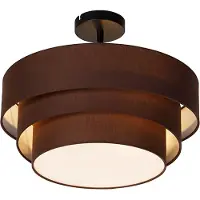 QAZQA Moderne taklampe brun 45 cm 3-lys - Drum Trio