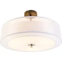 QAZQA Moderne taklampe hvit 50 cm 3-lys - Drum Duo
