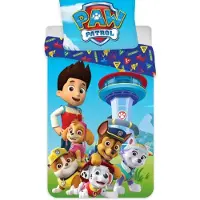 Licens Paw Patrol sengetøy - 100% bomull - Junior sengetøy 100x140 cm - Paw Patrol-teamet og utkikkstårnet