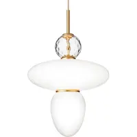Nuura Rizzatto 43 hengelampe, messing/hvit