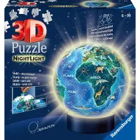 Ravensburger 3D Puslespill - 72 Brikker - Globe Nightlight - - OneSize - Puslespill