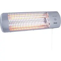 Tristar KA-5010, Kvartsdrevet elektrisk romvarmer, IP24, Innendørs, Vegg, Rustfritt stål, 1200 W