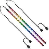 SilentiumPC Aurora Stripes ARGB, LED strip, 18 ampuller, LED, 2 stykker
