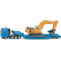 Siku 1:87 tungtransport med flatbed-tilhenger