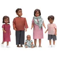 Lundby Nikki familie mor far 2 børn 1 baby
