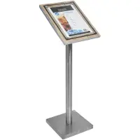 Securit MCS-A4-OAK, Informasjonsvisning, A4, Glass, Plastikk, Rustfritt stål, Tre, Satin Stål, Tre, 340 mm, 90 mm