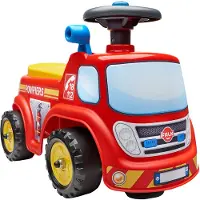 Falk Brandbil ride-on med opbevaringsrum, rat og horn (808-000)