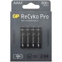 GP ReCyko Pro AAA-batteri 800mAh 4-pack