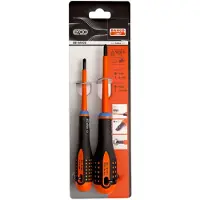 Bahco Insulated Ergo Pozidriv And Slotted Combi Tip With Tri-component Handle 5 Piece Skrutrekkersett