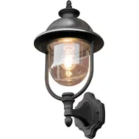 Konstsmide Utendørs vegglampe Parma, metall, fatning øverst, E27, IP43