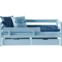 Hoppekids Skuffer m. Hjul - 2 stk. - 70x160 cm - Dream Blue - - OneSize - Skuffe