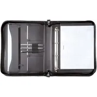 Alassio LIMONE - Zippet mappe for dokumenter - lær - svart