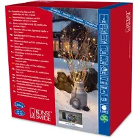 Konstsmide 3733-500 Mikro-lyskæde Udvendigt Batteridrevet Antal pærer 240 LED (RGB) Flerfarvet Oplyst Længde: 24 m