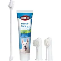 Trixie 2561, Fingertannbørste for kjæledyr, Hund, Hvit, 4 stykker