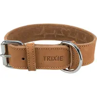 Trixie Rustic fedtl. halsbånd Heartbeat, L–XL: 55–65 cm/40mm, sort