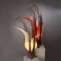 WORU Bordlampe Bunga i blomsterform, oransje