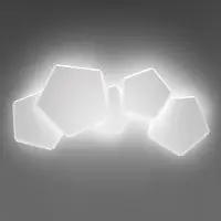 Selene LED-vegglampe Pleiadi i hvit, 5 lyskilder