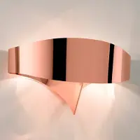 Selene Kobberfarget designer-vegglampe Scudo