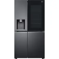 LG GSXV90MCAE Side-by-Side kjøle-/fryseskap 635 liter med InstaView, vann- og isdispenser – svart