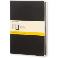 Moleskine Squared Cahier Xl - Black Cover (3 Set)
