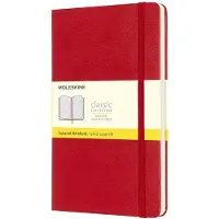 Moleskine Large Squared Hardcover Notebook Red
