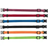 Trixie Junior Set of puppy collars M-L: 22-35 cm/10 mm 6 pcs. black red royal blue apple papaya orchid