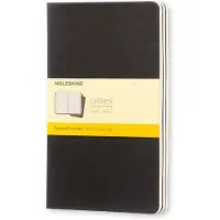 Moleskine Squared Cahier L - Black Cover (3 Set)
