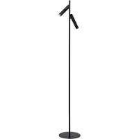 Lucide LED-gulvlampe PHILON, svart, 2 lyskilder, høyde 140 cm, metall