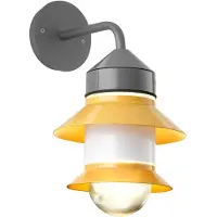 Marset Santorini utendørs vegglampe, IP65, sennep