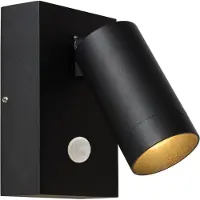 Lucide Utendørs veggspotlight Taylor Sensor, 1 lyskilde, svart