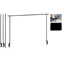 Mondex Bordbelysningsramme i sort metall, 135-250 cm