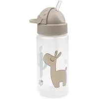 Done by Deer Drikkeflaske m. Sugerør - 350 ml - Lalee - Sand - - OneSize - Drikkeflaske