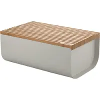 Alessi BG03 WG Mattina brødboks, stål og bambus, varm grå