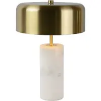 Lucide Mirasol bordlampe i hvit marmor