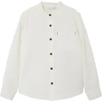 Name it Skjorte - NkmFish - White Alyssum/Solid - - 6 år (116) - Skjorte