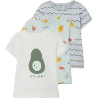 Name it T-skjorte - NbmDylan - 3-pack - Isbre - - 50 - T-skjorte