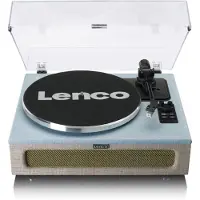 Lenco LS-440, Beltedrevet platespiller, Automatisk, Blå, Taupe / brun, Aluminium, 33,45 RPM, Knapper