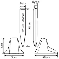 ESYLUX ESY-Pen, Universell, Bluetooth, Trykknapper, Sort