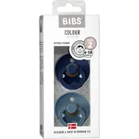 BIBS Colour Smokker - Str. 2 - 2-pack - Rund - Deep Space/Petrol - - 6-18 md - Smokk