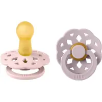 BIBS Bohem Smokker - 2-pack - Str. 1 - Rund - Blossom/Dusky Lila - - OneSize - Smokk