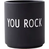 Design Letters Kopp - Favourite - Porselen - Svart Du Rock - - OneSize - Kopp