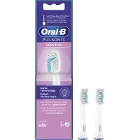 Oral-B Pulsonic Sensitive - Ekstra tannbørstehode - for tannbørste - hvit (pakke med 2) - for Pulsonic 9565, 9585, 9595